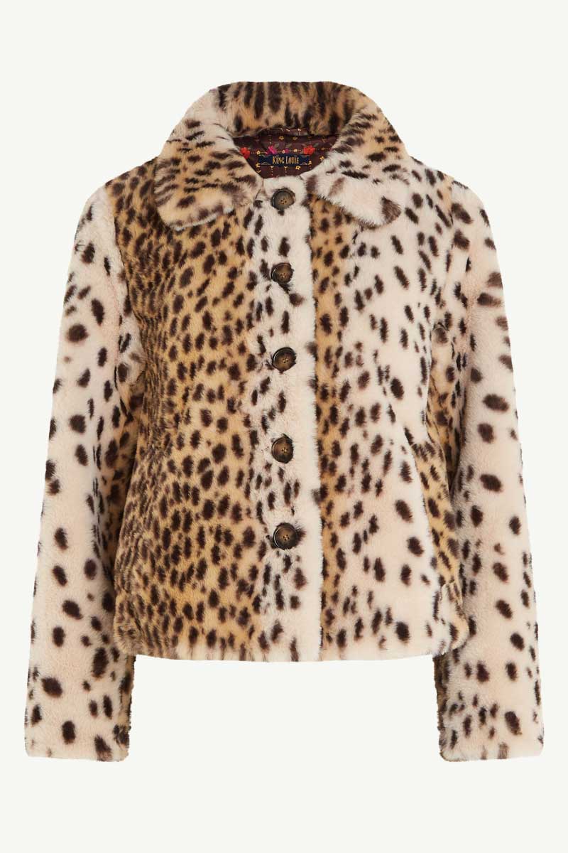 Jacke Anais Cheetah Fur Ivory