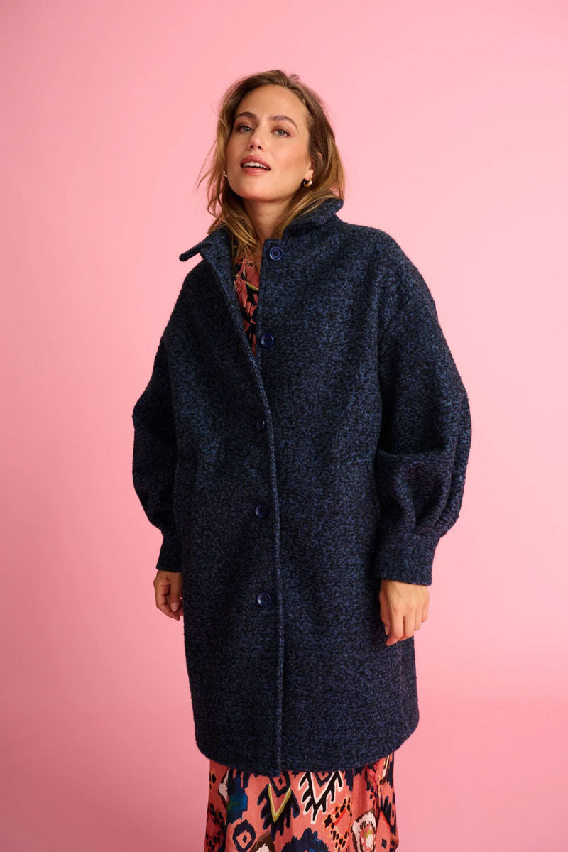 Coat Furry Blue